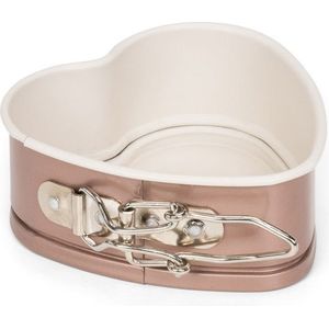 Hartvormige anti-aanbak springvorm/taartvorm rose goud 12 cm