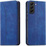 Hurtel Magnet Fancy Case etui voor Samsung Galaxy S22+ (S22 Plus) hoes portemonnee na kaarten kaartenę standaard blauw