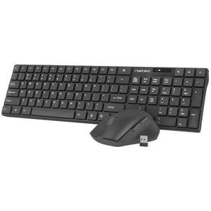 Natec Set 2in1 STINGRAY Wirelesss Keyboard+Mouse, US Layout