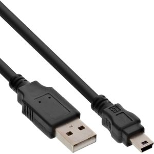 InLine 33107S USB-kabel 1 m USB A Mini-USB B Zwart