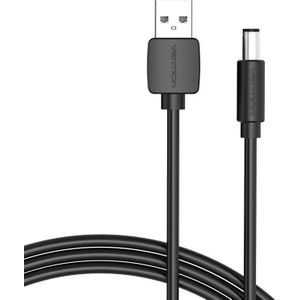 Vention Power Cable USB 2.0 to DC 5.5mm Barrel Jack 5V CEYBD 0,5m (zwart)