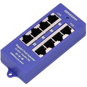 Extralink 4 Port 802.3af PoE Injector 1 GbE 12v~57v DC