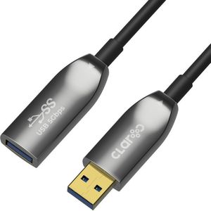 Claroc Kabel USB Kabel optisch USB-A M-F Gbps 15m