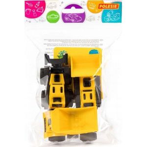 Wader 47981 kiepwagen mini + bulldozer mini gąsienicowy + vorkheftruck mini w tas