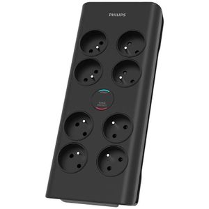 Philips SPN7080BA/60 Overspanningsbeveiliging Zwart 8 AC-uitgang(en) 2 m