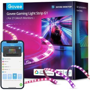 Govee H6609 RGBIC LED VERLICHTING VOOR 27-34 INCH MONITOR, 2.4GHZ WI-FI, BLUETOOTH