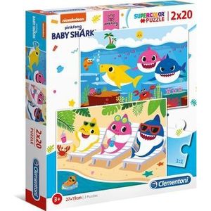 Puzzel Baby Shark (2x20 Stukjes)