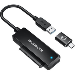GrauGear USB-C und USB-A Kabel voor 2,5-inch-SATA-Laufwerke