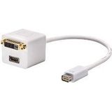 Lindy Mini-DVI to DVI/HDMI Splitter 0,2 m HDMI + DVI Wit