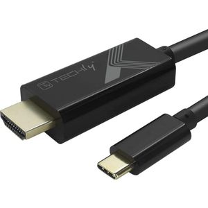 Techly IADAP USBC-HDMI2TY USB grafische adapter 3840 x 2160 Pixels Zwart