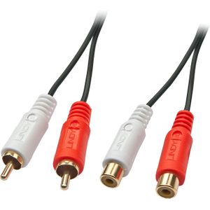 Lindy 35673 audio kabel 5 m 2 x RCA Zwart, Rood, Wit