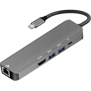 ART Adapter USB ADAPTER USB-C male / HDMI female 4K 60Hz / 1x USB3.0 / USB-C ALU 15cm oem