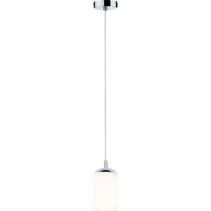 Paulmann hanglamp Globe hanglamp IP44 max. 20W E27 satijn/chroom 230V glas/Metal