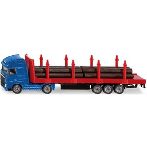 Siku 165 - Log Transporte - 1:8 - Metal/Plasti - Blue/Re - Incl. Tree Trunks