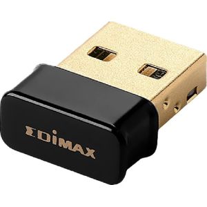 Edimax EW-7811UN V2 N150 Wi-Fi 4 Nano USB Adapter, 802.11e WMM draadloos QoS, zwart