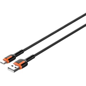 LDNIO LS532, USB - USB-C 2m Cable (grijs-oranje)