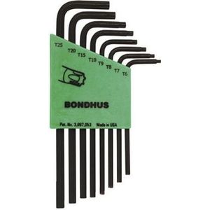 Bondhus sleutelset haaks torx type L T6-T25 8 stuks. (31732)