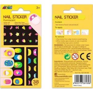 AVENIR stickers na nagels - Ciastka fluorescerende