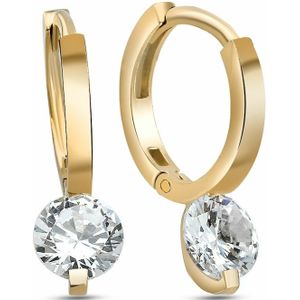 dKeniz - Creolen 925/- Sterling Silber Zirkonia weiß 1 ct Weiss Damen (53.45 € / 1 ct)