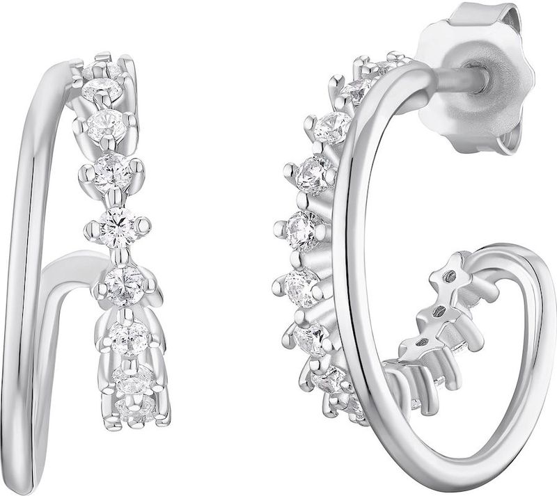 NOELANI - Creolen 925er Silber Ohrringe 1 ct Damen (46.74 € / 1 ct)