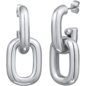 Elli - Ohrstecker Hänger Damen Oval Glieder Farbe Silber Ohrringe 1 ct (39.99 € / 1 ct)