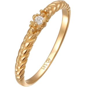 Elli DIAMONDS - Elli DIAMONDS Ring mit Diamant Weiß (0.006 ct) 585 Gelbgold Ringe 1 ct Damen (349.99 € / 1 ct)