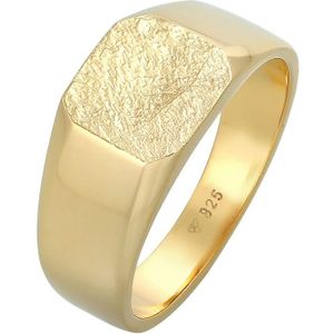 KUZZOI - Basic Siegelring Herren Quadrat Matt 925 Silber Ringe 1 ct (79.99 € / 1 ct)
