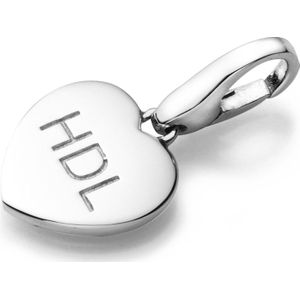 Giorgio Martello Milano - Charm Herz mit Schriftzug HDL, Silber 925 Charms & Kettenanhänger 1 ct Silber Damen (28.99 € / 1 ct)