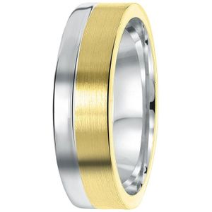 Lucardi - Ringe 'Benidorm' 925 Silber - silbern-goldfarbig Herrenschmuck 1 ct Herren (139.99 € / 1 ct)