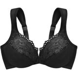 GLAMORISE - Tief geschnittener WonderWire-BH mit Spitze - Schwarz Unterwäsche 1 ct Damen (50.05 € / 1 ct)