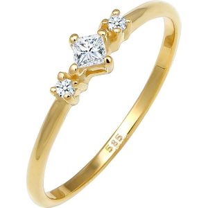 Elli DIAMONDS - Prinzessschliff Diamant (0.13 ct) 585 Gelbgold Ringe 1 ct Damen (382.49 € / 1 ct)