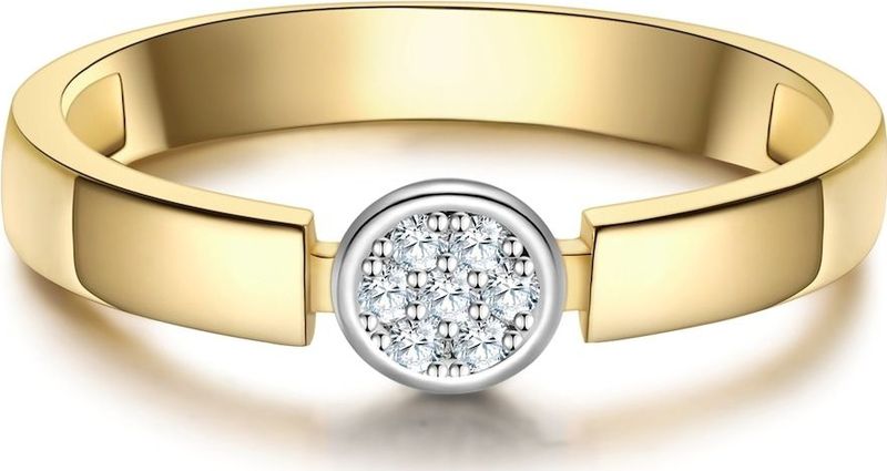 Rafaela Donata - Ring aus Sterling Silber in Silber/Gelbgold mit Zirkonia Ringe 1 ct Damen (39.99 € / 1 ct)