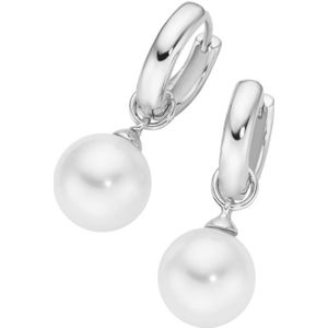 Giorgio Martello Milano - Creolen Behang schwarze Achat-Kugeln oder weiße Perlen, Silber 925 1 ct Weiss Herren (68.99 € / 1 ct)
