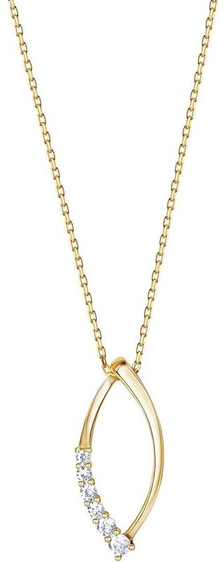 Fascination by Ellen K. - Anhänger mit Kette 375/- Gold Zirkonia weiß Charms & Kettenanhänger 1 ct Damen (328.99 € / 1 ct)