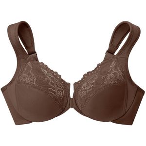 GLAMORISE - Vorderverschluss-WonderWire-BH - Mokka Unterwäsche 1 ct Damen (44.19 € / 1 ct)