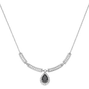 Giorgio Martello Milano - Collier mit Ziersteinen, Silber 925 Ketten 1 ct Schwarz (109.64 € / 1 ct)