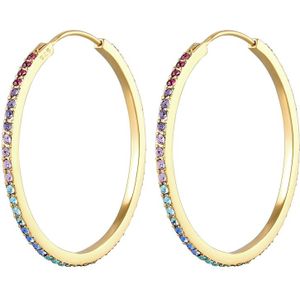 Elli - Creole Regenbogen Kristalle 925 Silber Creolen 1 ct Damen (79.99 € / 1 ct)