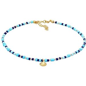 Elli - Muschel Glas Kugeln Bunt Sommer Beach 925 Silber Fußketten 1 ct Damen (59.99 € / 1 ct)