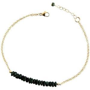Gemshine - Armband 'Smaragd - CONFETTI' Armbänder & Armreife 1 ct Grau Damen (59.89 € / 1 ct)