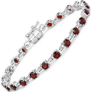 Vira Jewels - Armband 925/- Sterling Silber Granat 5,9ct. Armbänder & Armreife 1 ct Weiss Damen (158.99 € / 1 ct)