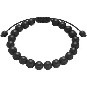 True Rebels - Armband aus Edelstahl in Schwarz mit Achat Armbänder & Armreife 1 ct Herren (29.99 € / 1 ct)