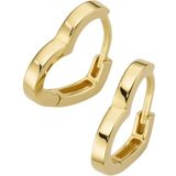 Smart Jewel - Creolen in Herzform, Silber 925 1 ct Gold (48.99 € / 1 ct)