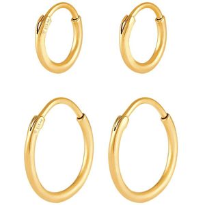 Elli - Creolen Set 925 Sterling Silber Ohrringe 1 ct Damen (59.89 € / 1 ct)