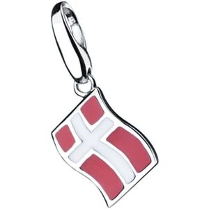 Giorgio Martello Milano - Charm Flagge Dänemark, Silber 925 Charms & Kettenanhänger 1 ct Grün Damen (34.99 € / 1 ct)