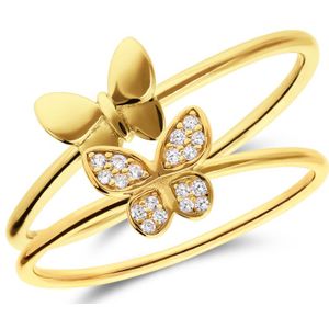 Lucardi - Ring 925 Silber - Silberfarbig Ringe 1 ct Damen (38.39 € / 1 ct)