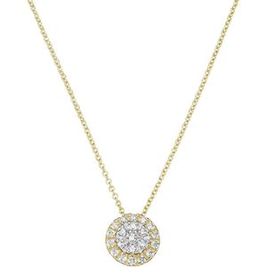 Luigi Merano - Kette Anhänger Blüte mit Brillanten, Gelbgold 585 Ketten 1 ct Hellbraun (670.64 € / 1 ct)