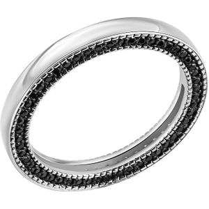 Celesta - Ring 925/- Sterling Silber Zirkonia schwarz Ringe 1 ct Weiss Damen (67.95 € / 1 ct)