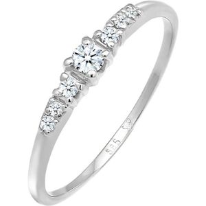 Elli DIAMONDS - Verlobungsring Diamanten (0.11 ct) 585 Weißgold Ringe Damen (322.99 € / 1 ct)