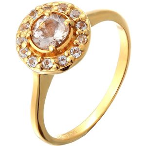 Elli PREMIUM - Verlobungsring Morganite Pfirsich 925 Sterling Silber Ringe 1 ct Damen (149.99 € / 1 ct)