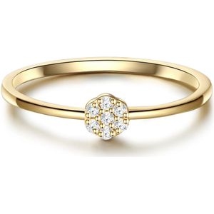 Lulu & Jane - Ring aus Messing in Gelbgold mit Zirkonia Ringe 1 ct Damen (33.99 € / 1 ct)